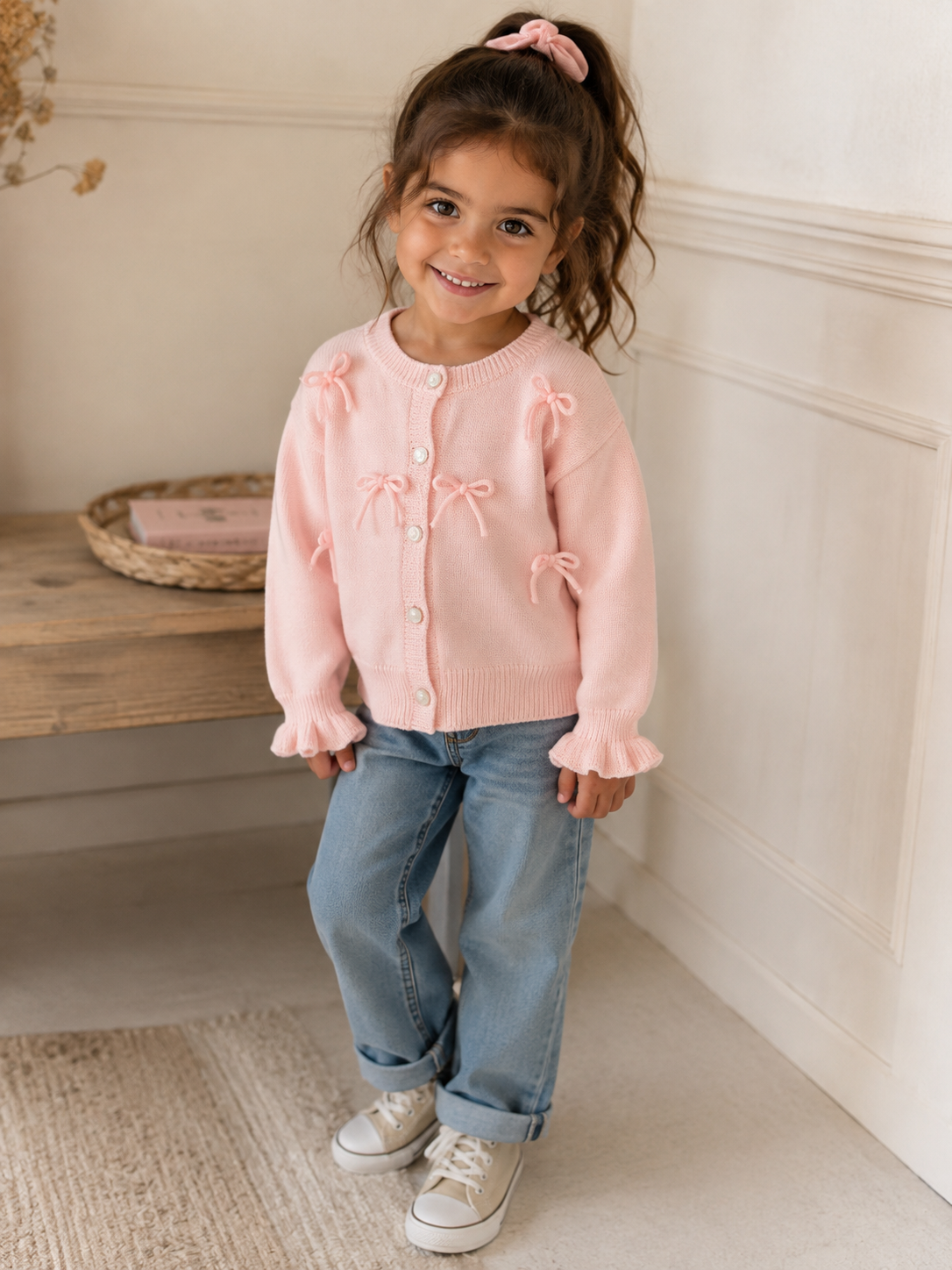 Vest pink bow