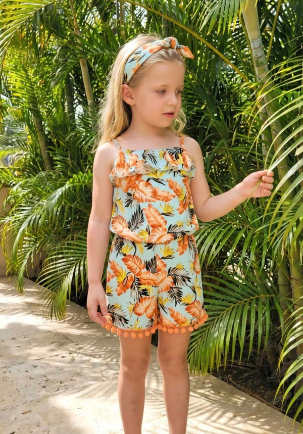 Jumpsuit lovely jungle met haarband