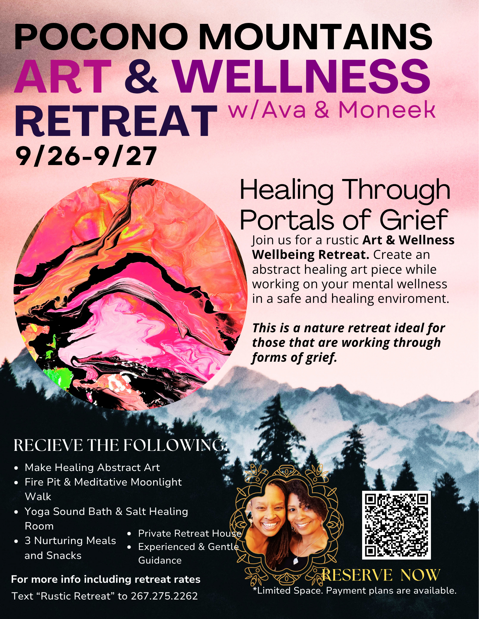 Pocono Mountains Art & Wellness Retreat September 26–27, 2026