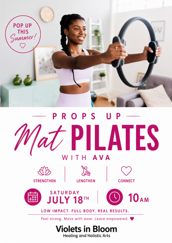 Props Up!  Pop Up Mat Pilates With Ava ~ Sat July 18th 10am