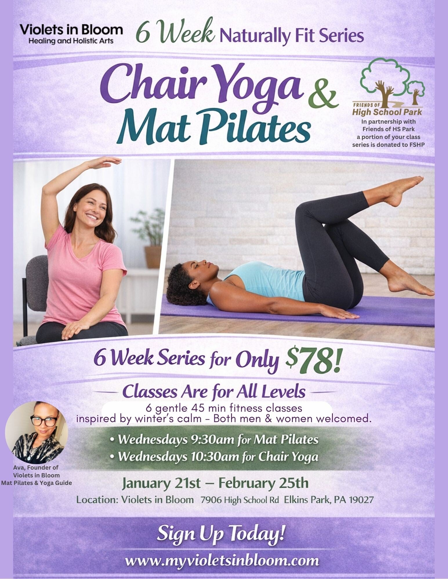 6 Week Friends of HS Park Naturally Fit Series:  Day Classes