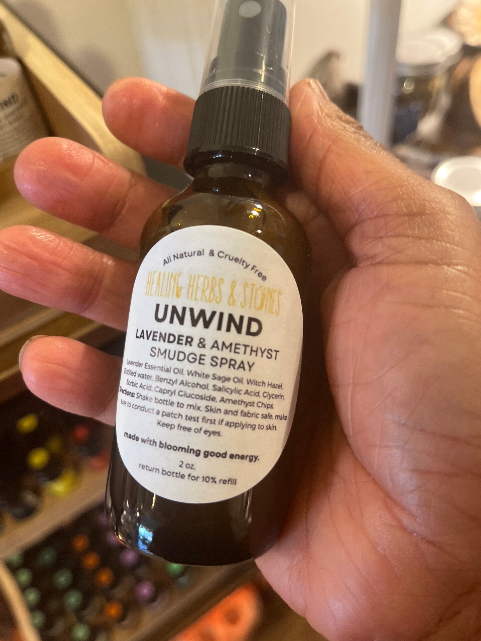 Hand Crafted Smudge Sprays by Healing Herbs & Stones