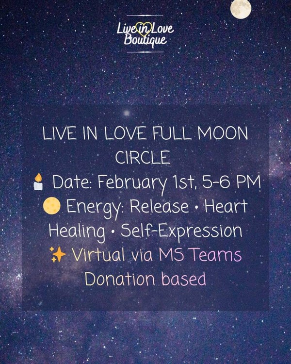 Virtual Full Moon Circle Sunday, Feb 1st