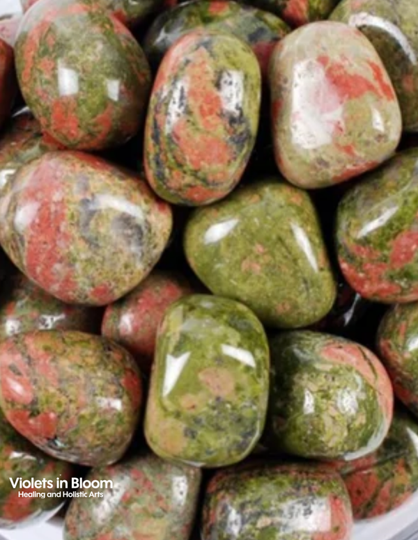 November Crystal of the month Save 10% ~ Unakite Tumbles3.60