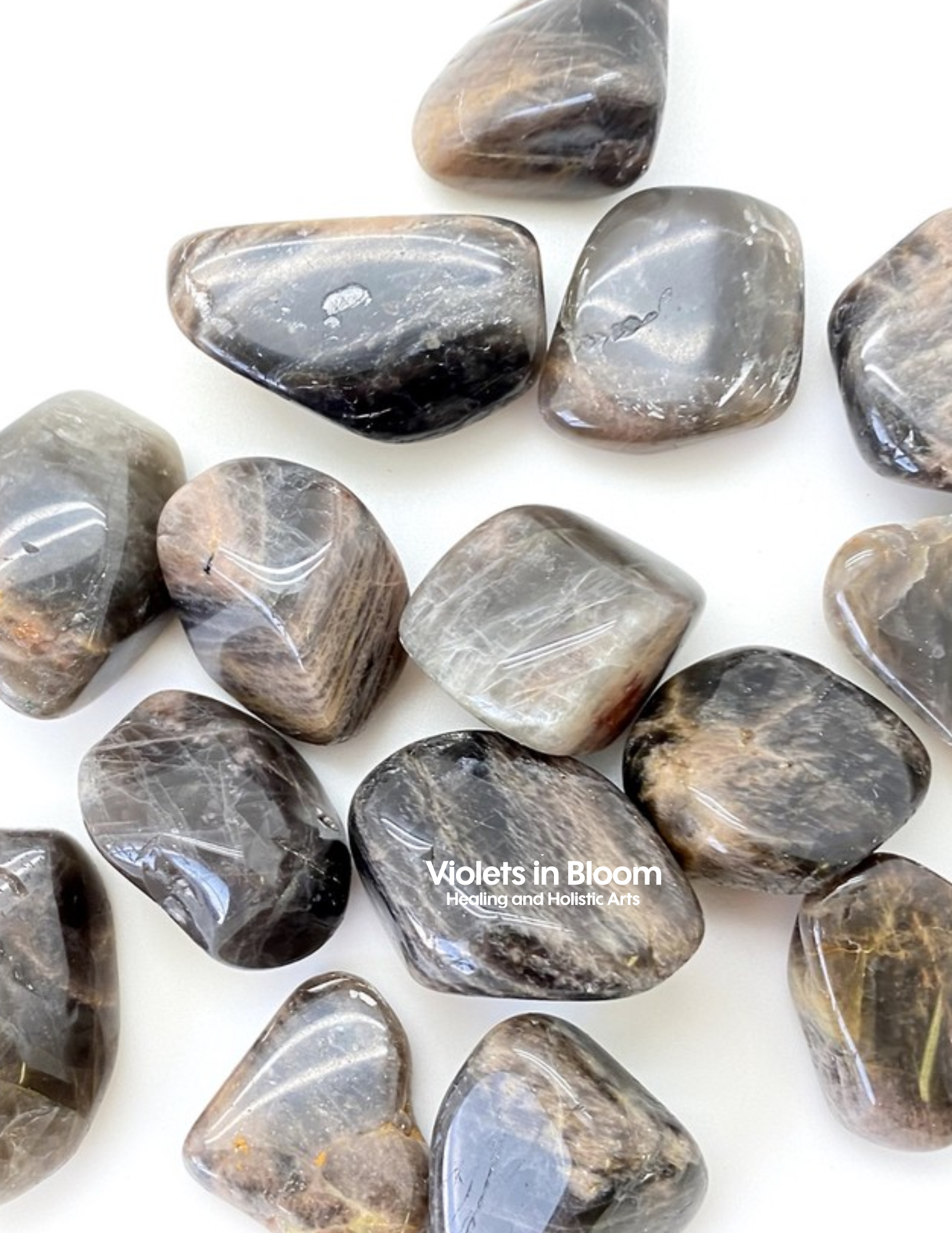 Black Moonstone Tumbles