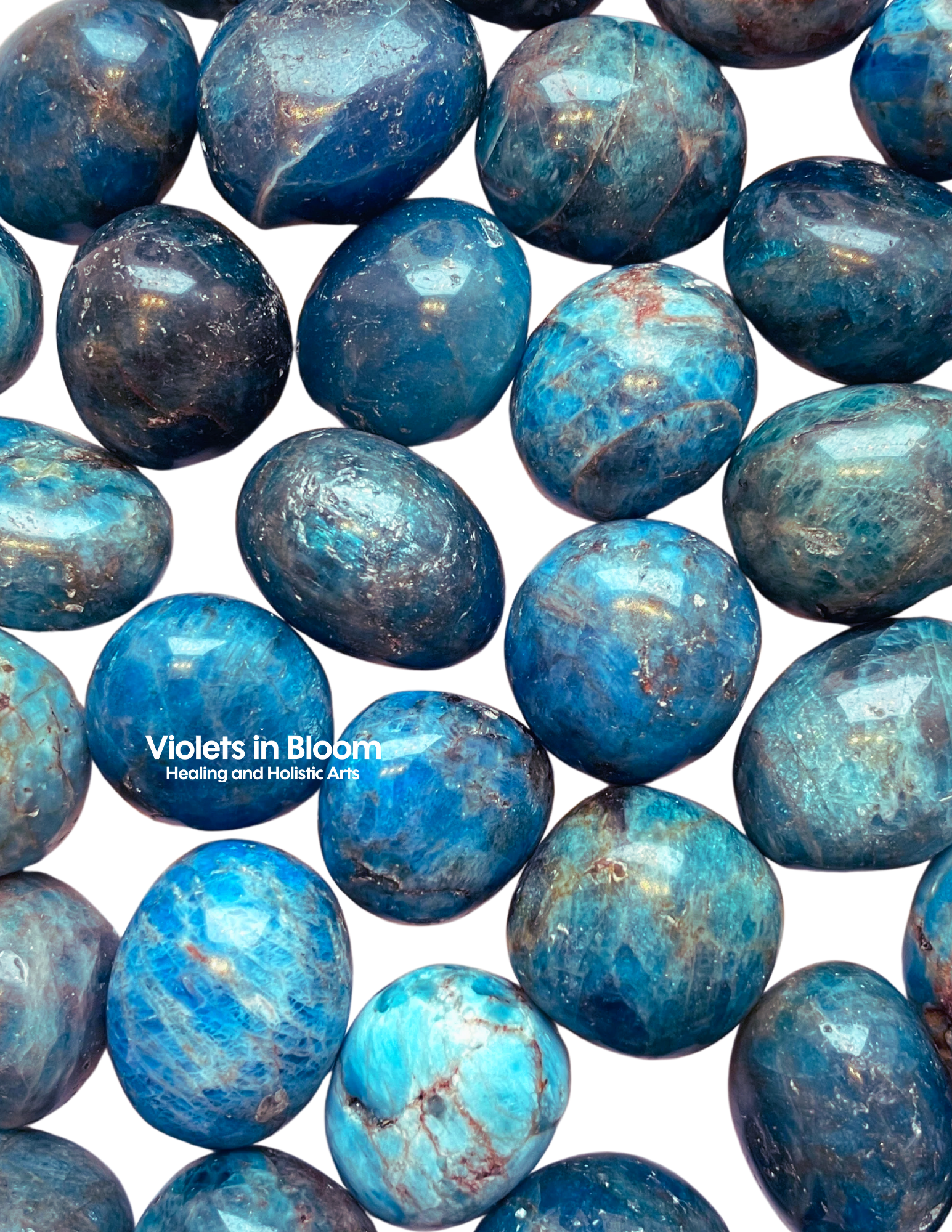 Blue Apatite Tumbles