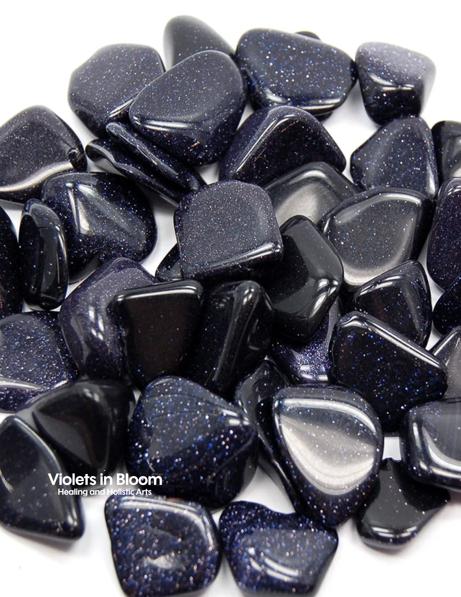 Blue Goldstone Tumbles