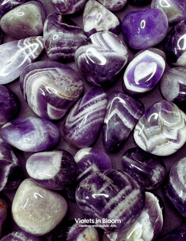 Chevron Amethyst Tumbles