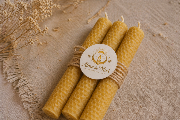 🍯🕯️ Pack Ritual de Velas de Miel – Alma de Miel