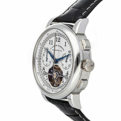 A. Lange & Sohne Tourbograph LE Manual Platinum Mens Strap Watch 702.025F