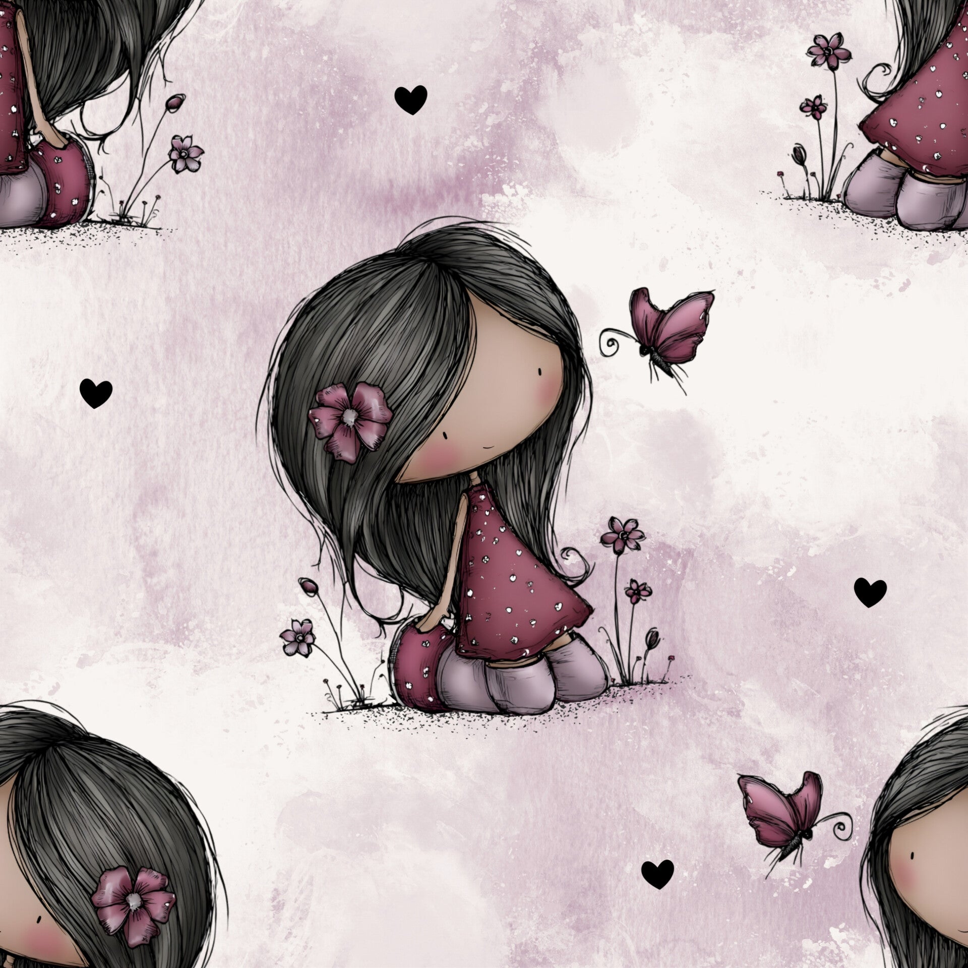 Mädchen mit Schmetterling