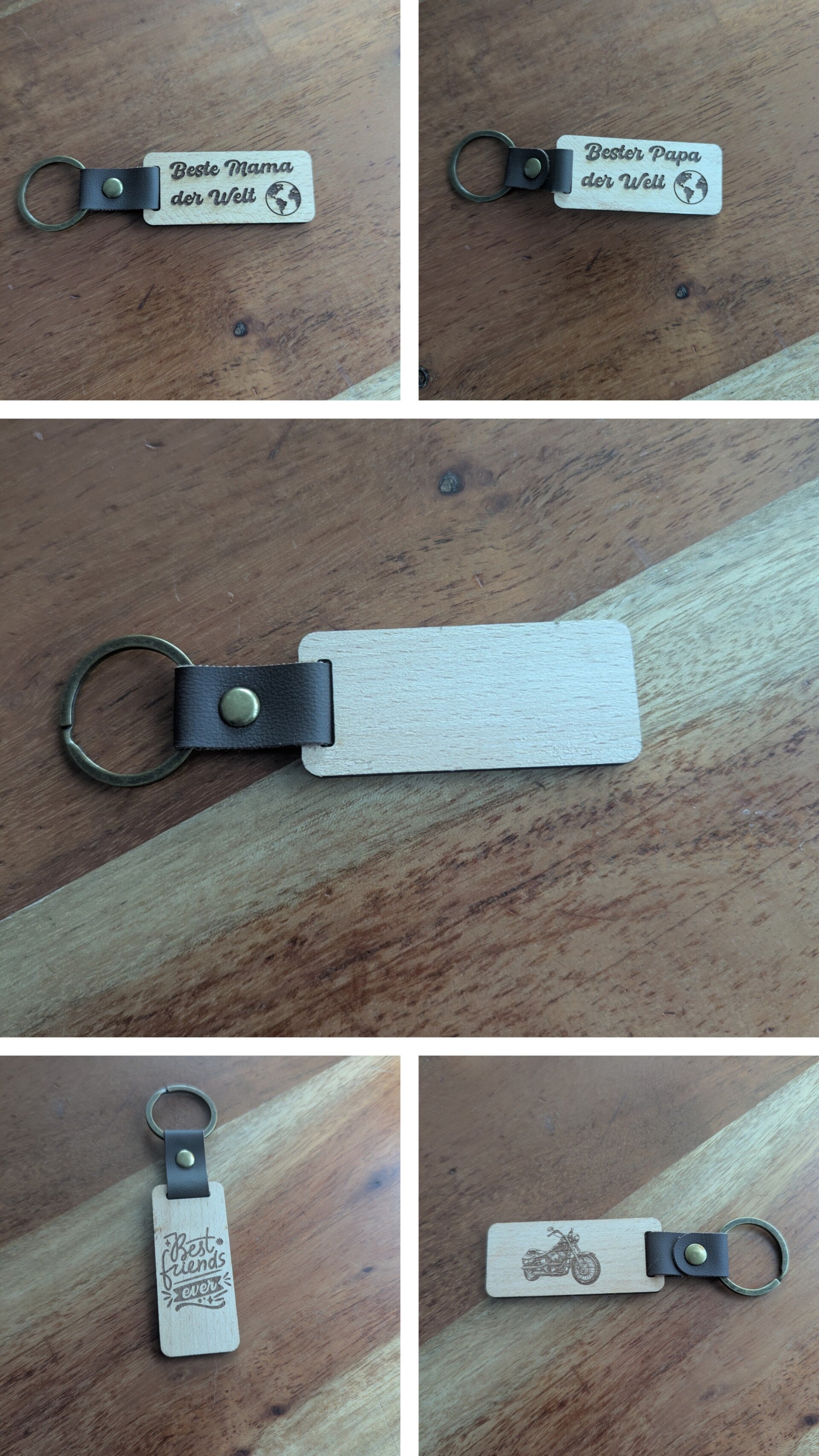 Holz Schlüsselanhänger mit Gravur