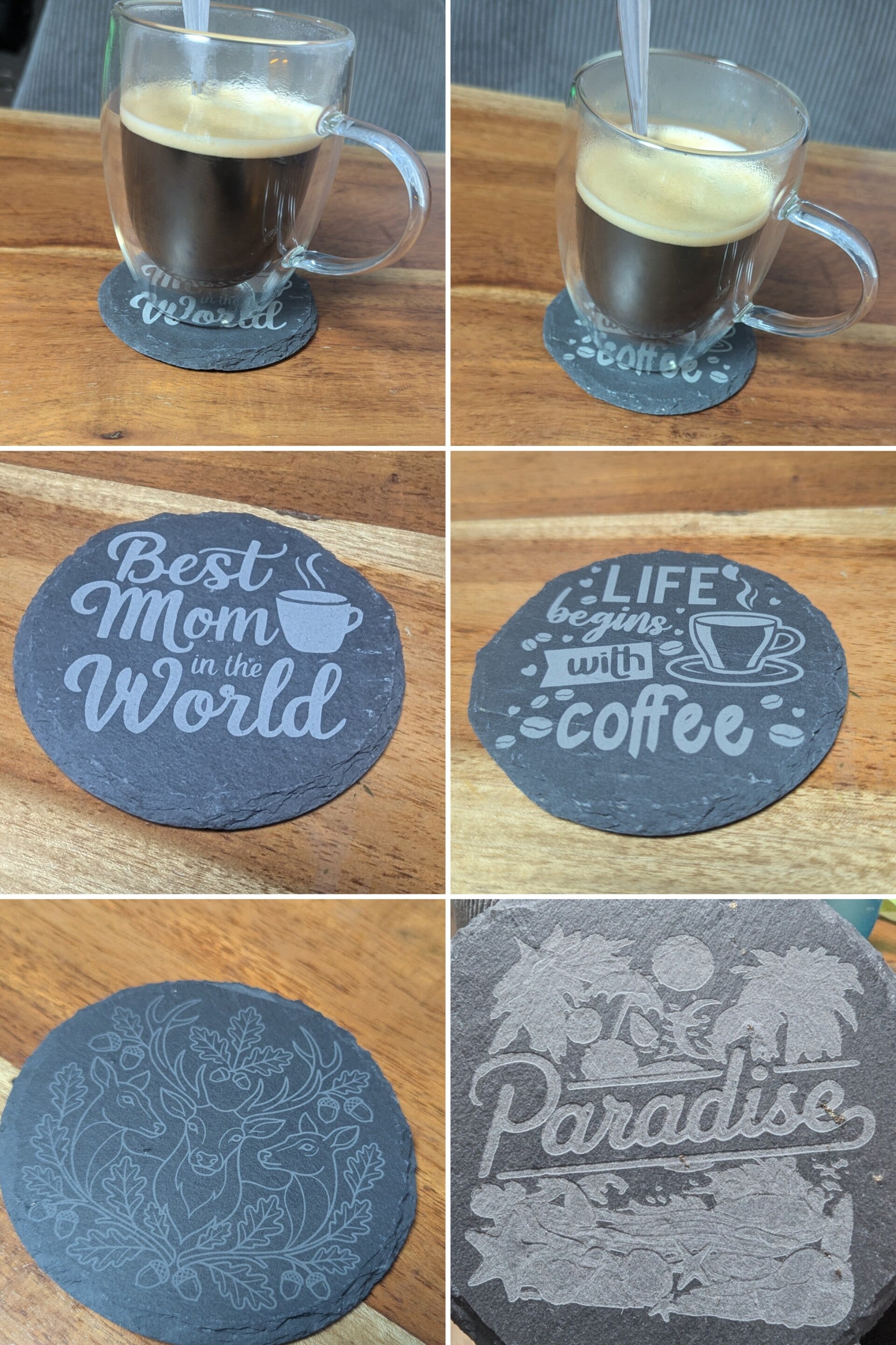 Schiefer Untersetzer - stilvoll & individuell graviert