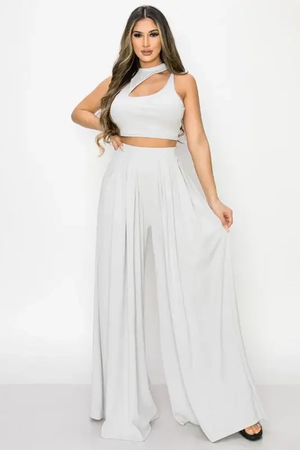 Santorini Slit Palazzo Set
