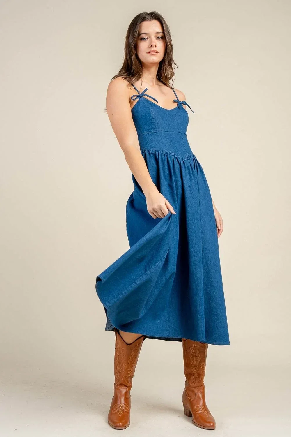 Chambray Denim Midi