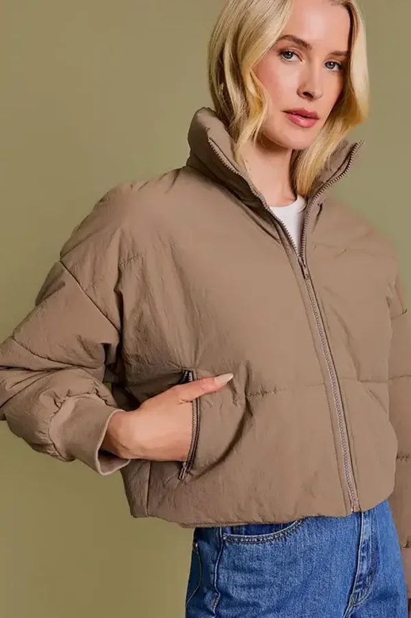 Cropped Bomber Jacket