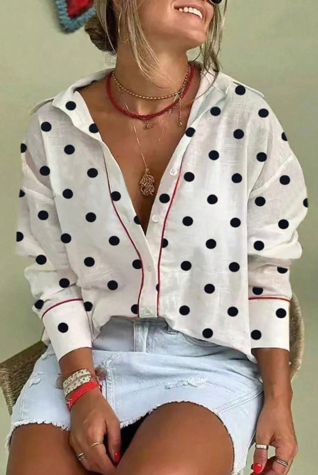 Elegant Polka Shirt