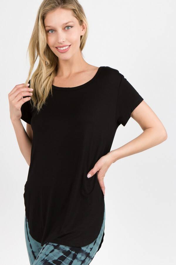 Razor Back Tee in Black