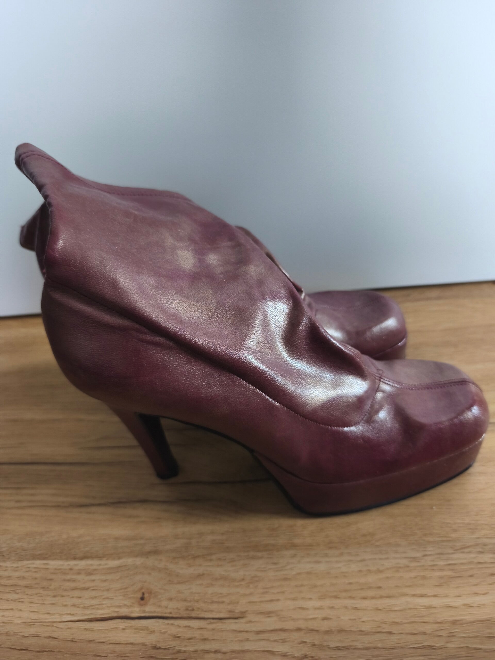Stiefeletten Damen Größe 40 Rot/Braun