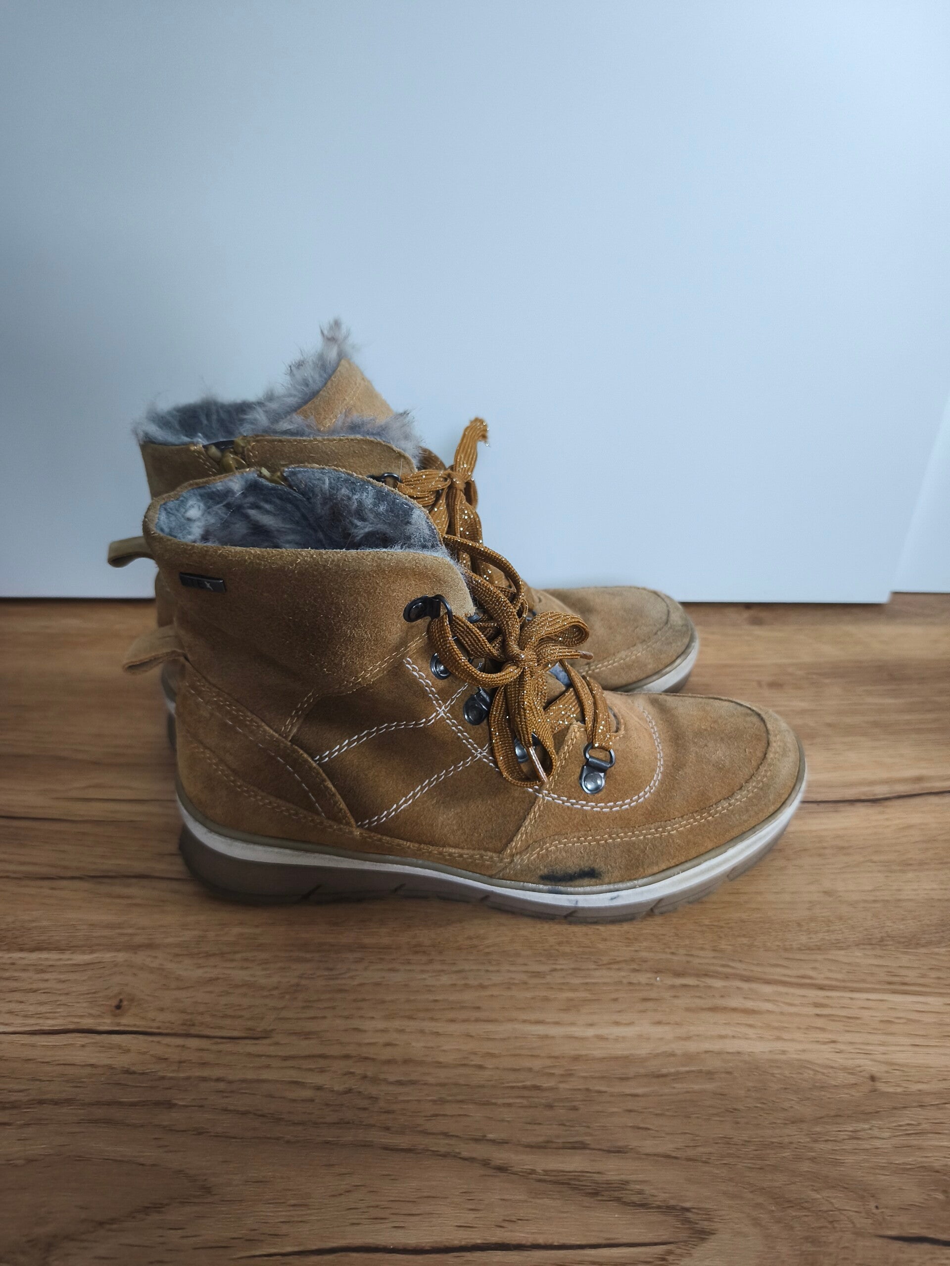 Stiefeletten gefüttert Damen Größe 39 Braun