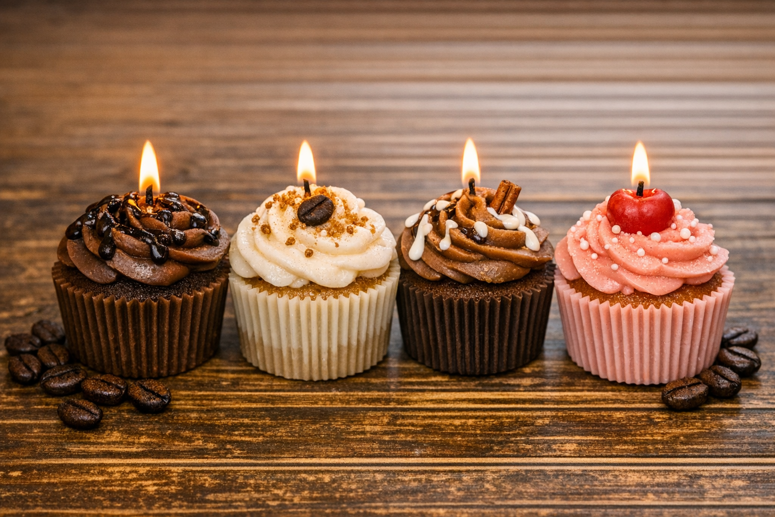 Cupcake Scented Candles – Set of Four