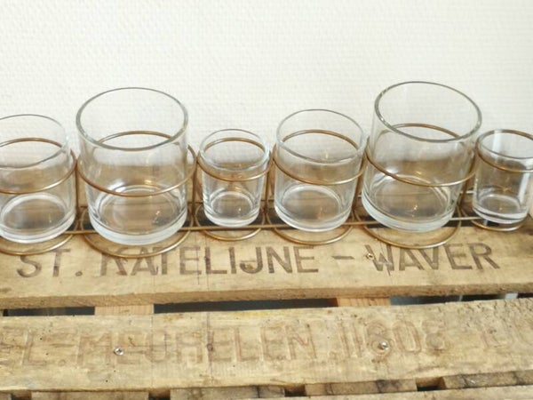 Meervoudige theelichthouder goudkleurig