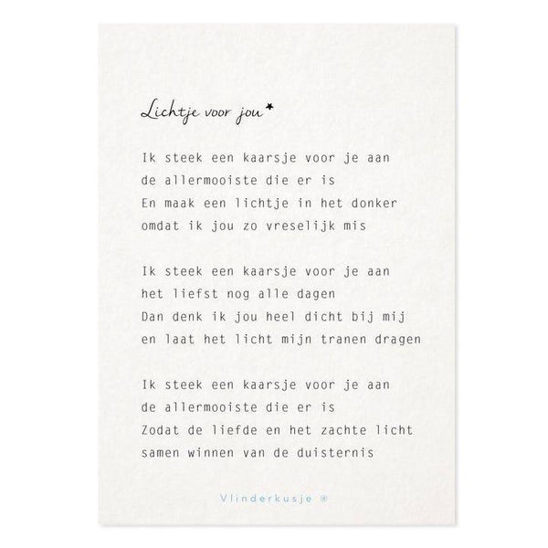 Een lichtpuntje verzenden kaart