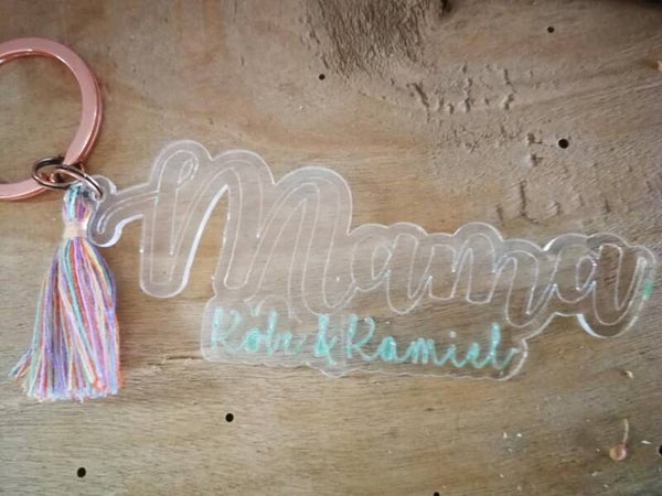 Moederdagcadeau - gepersonaliseerde sleutelhanger