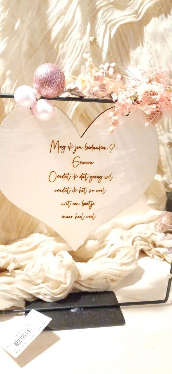 Bedankje geschenk in roze