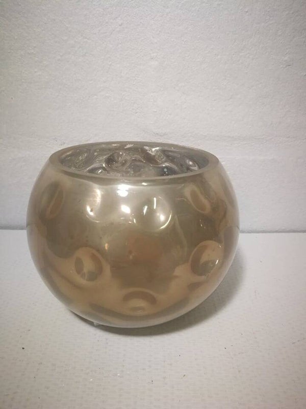 Theelicht rond met bruine kleur - decoratie
