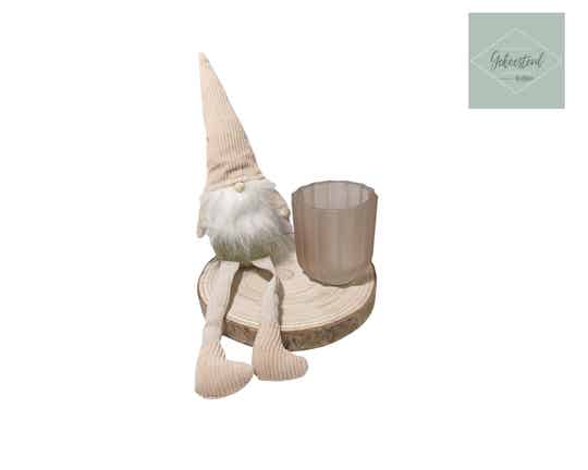 Roze kabouter schotel - gnome in pink