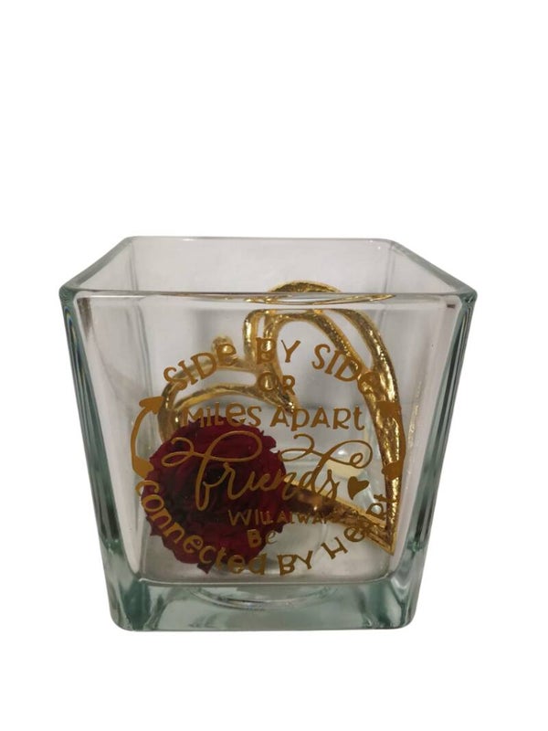 Vriendschapsgeschenk - rode roos - quote