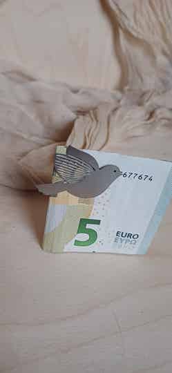 Geld geven op een originele manier vogel