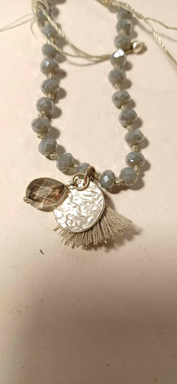 Grijze kralen armband Biba