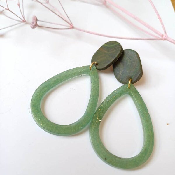 Statement oorstekers in groen