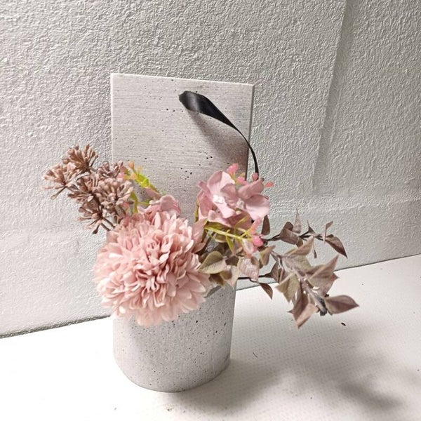 Grafstuk om te hangen - zijdebloemen