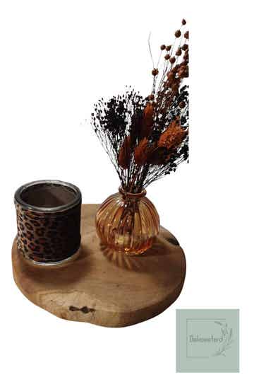 Herfstschotel in oranje en bruin