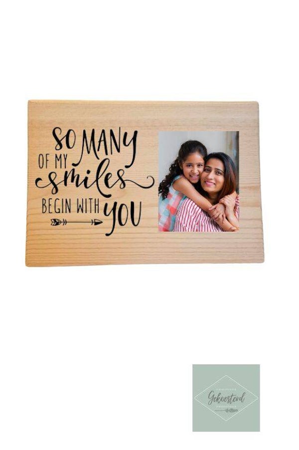 Houten kader met tekst - valentijnsgeschenk