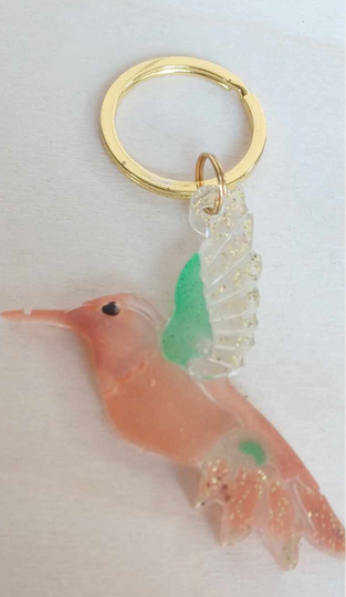 Kleurrijke sleutelhanger kolibri