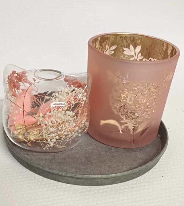 Schattige decoratie met katten vaas