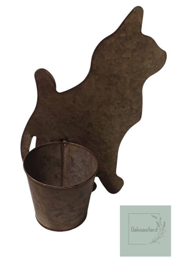 Katten bloempot Clayre en eef