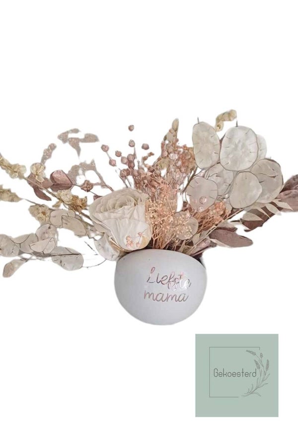 Liefste mama bloemstuk in roze