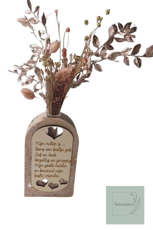 Meter bloemenvaas geschenk