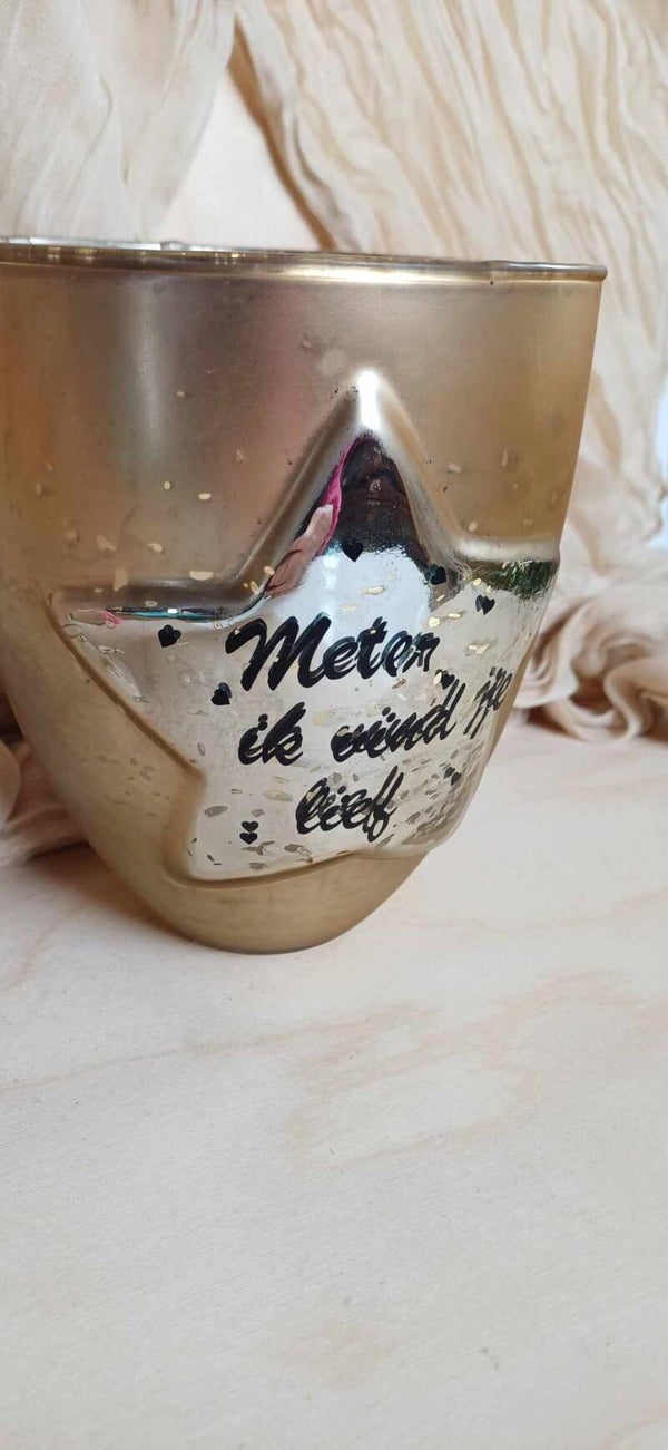 Meter ik vind je lief theelicht