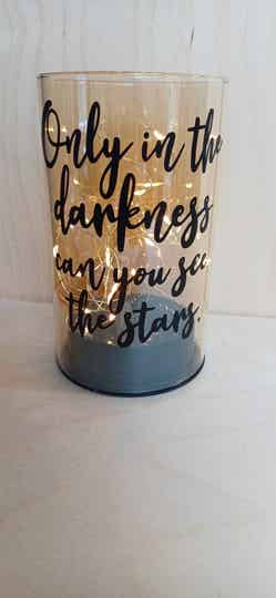 Troost lichtje met tekst