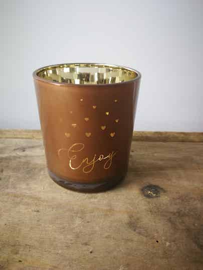 Enjoy theelicht met tekst