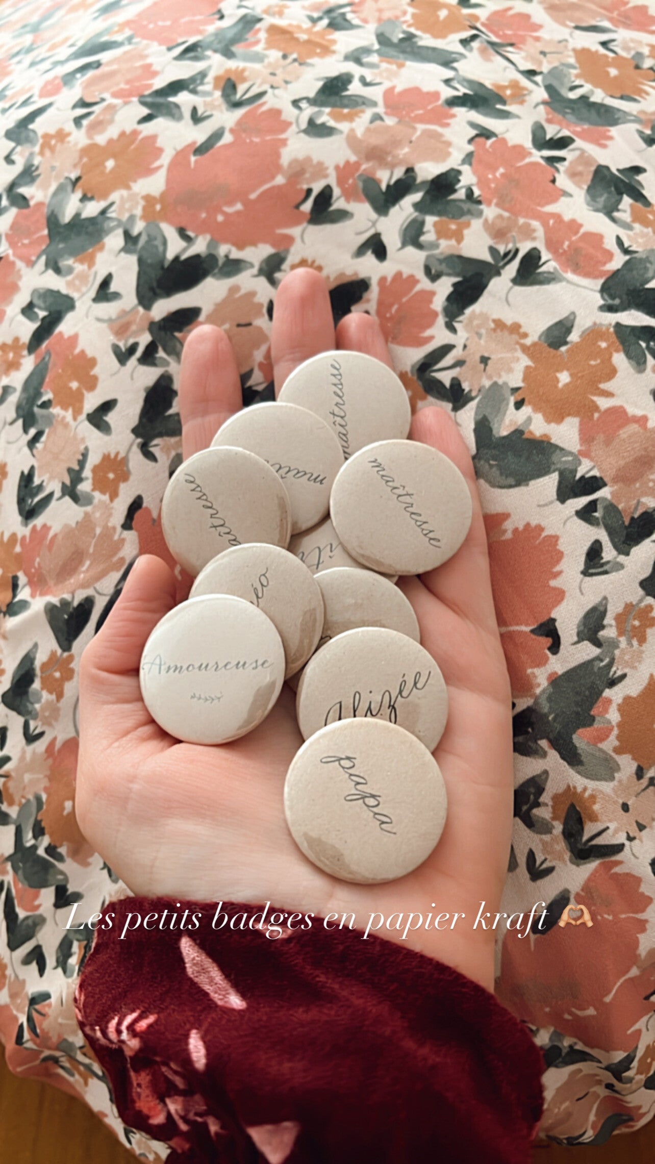 Atelier, créations de badges