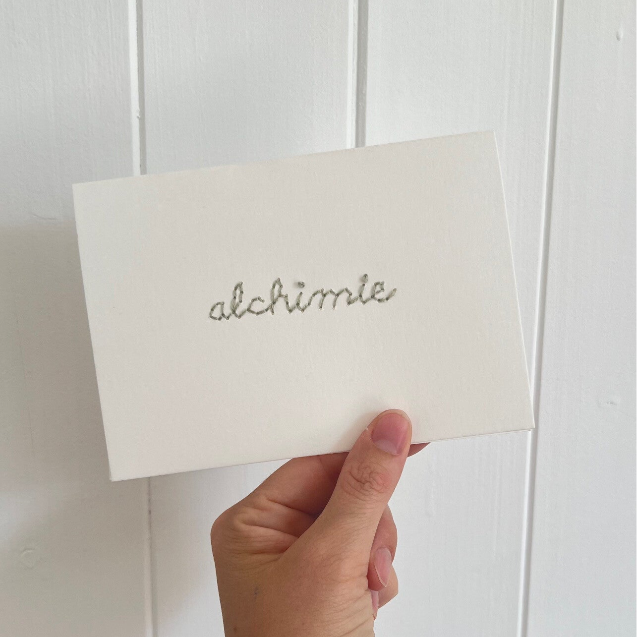 Alchimie, carte brodée