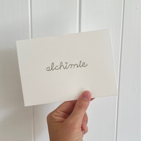 Alchimie, carte brodée