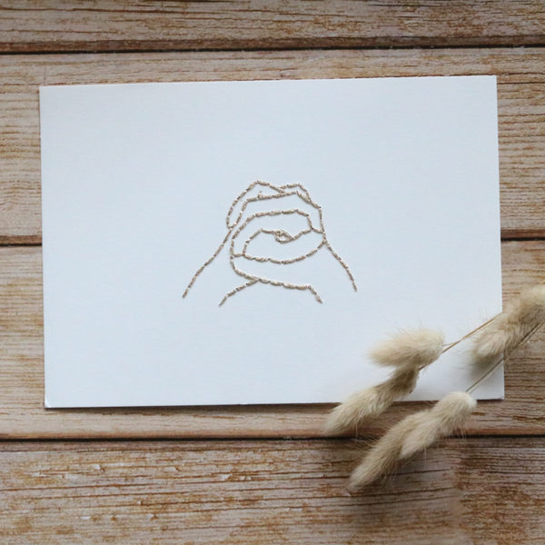 Broderie mudra, affiche A5